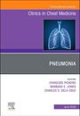 Text: Clinics in Chest Medicine, Pneumonia, Editors: Chiagozie Pickens, Barbara E. Jones, Charles S. Dela Cruz, June 2026. Illustration: Lungenbild.