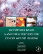 Titel: "Biopolymer Based Nano Drug Delivery for Cancer Wound Healing". Bilder von Hand mit Sahne, Gerät und Arm.