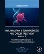Text: "Inflammation in Tumorigenesis and Cancer Treatment Volume 9" und "From Molecular Mechanisms to Personalized Therapeutic Strategies". Oben eine Illustration eines DNA-Strangs und einer Zelle oder eines Virus. Unten rechts ein Logo, unten Namen der Herausgeber.