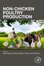 Titel: "NON-CHICKEN POULTRY PRODUCTION". Darunter stehen Tierarten wie Emu, Gans, Truthahn, Ente auf grünem Rasen.