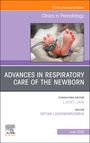 "Advances in Respiratory Care of the Newborn". Babyfüße werden von einem medizinischen Instrument umschlossen.