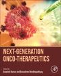 Text: "Next-Generation Onco-Therapeutics", Edition von Awanish Kumar und Banashree Bondhopadhyay. Illustration eines Virus und einer Pipette.