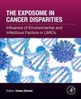 Text: "THE EXPOSOME IN CANCER DISPARITIES", "Editor: Zodwa Dlamini". Illustration mit DNA-Strängen und Viren auf lila Hintergrund.