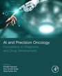 „AI and Precision Oncology: Innovations in Diagnosis and Drug Development.“ Eine menschliche und eine Roboterhand nähern sich an.