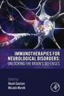 "Immunotherapies for Neurological Disorders: Unlocking the Brain's Defenses." Illustration einer Nervenzelle.