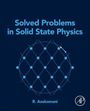 "**Solved Problems in Solid State Physics**" von **R. Asokamani**. Logo: "AP". Geometrisches Muster aus blauen Punkten und Linien.