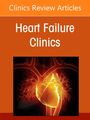 "Clinics Review Articles. Heart Failure Clinics. Illustration eines leuchtenden Herzens mit Blutgefäßen auf rotem Hintergrund."