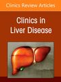 "Clinics Review Articles" und "Clinics in Liver Disease". Illustration einer Leber auf braunem Hintergrund.