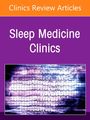 „Clinics Review Articles“, „Sleep Medicine Clinics“. Lila Hintergrund mit Grafik ähnlicher Schallwellen.