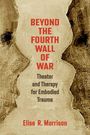 Text: „BEYOND THE FOURTH WALL OF WAR. Theater and Therapy for Embodied Trauma. Elise R. Morrison.“ Hintergrund in Erdfarben.