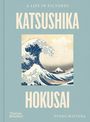 Text: "A Life in Pictures", "Katsushika Hokusai", "Ryoko Matsuba". Illustration: Große Welle vor Kanagawa.
