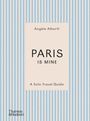 „Angèle Alberti, PARIS IS MINE, A Solo Travel Guide“. Streifen in Blau und Weiß, schlichtes Design.