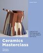 "Creative Techniques of 100 Great Artists", "Ceramics Masterclass", "Louisa Taylor". Keramikvase mit abstrakten Farben.