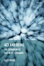 „ACT AND BEING: THE DYNAMISM OF GOD IN T.F. TORRANCE“ von Alex Irving. Diffuse blaue Muster im Hintergrund.