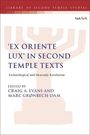 „EX ORIENTE LUX“ IN SECOND TEMPLE TEXTS. Titel in lila. Hintergrund: blasses, stilisiertes Menora-Abbild.