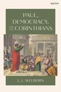 „Paul, Democracy, and the Corinthians“. Historische Szene mit einer Gruppe von Menschen in antiker Umgebung.