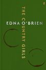 Text: "THE COUNTRY GIRLS" und "EDNA O'BRIEN". Grüner Hintergrund mit zwei braunen Kaffeeflecken.