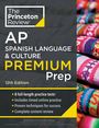"The Princeton Review AP Spanish Language & Culture Premium Prep. 12th Edition. Bunte Stoffe auf der rechten Seite."