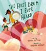 "The First Drum I Ever Heard" oben, Kinder spielen auf herzförmigen Plattformen, eine hält eine Trommel.