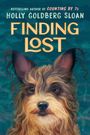 Text: „FINDING LOST“, „HOLLY GOLDBERG SLOAN“. Illustration: Ein Hund mit langem, wuscheligem Fell vor einem blauen Hintergrund.