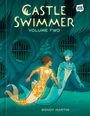 CASTLE SWIMMER VOLUME TWO. WEBTOON. WENDY MARTIN. Zwei Meereswesen halten sich an den Händen, umgeben von Gittertüren.