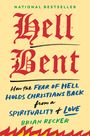 Text: „National Bestseller. Hell Bent. How the Fear of Hell Holds Christians Back from a Spirituality of Love. Brian Recker.“  
Dekorativer Hintergrund in warmen Farben.