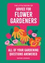 „The Little Book of Advice for Flower Gardeners“; bunte Blumenillustration auf grünem Hintergrund.