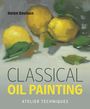 Helen Davison. CLASSICAL OIL PAINTING. ATELIER TECHNIQUES. Drei Zitronen mit Blättern, impressionistisch gemalt.