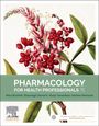 Buchtitel: "Pharmacology for Health Professionals 7E" von Mary Bushell und anderen, dazu rote Blütenzeichnung.