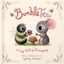 BumbleTea, A Cup Full of Friendship. Illustration von Biene und Maus, die Tee trinken.