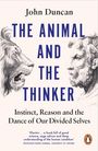 „THE ANIMAL AND THE THINKER“ von John Duncan. Ein Löwe und ein weiser Mann schauen sich an.
