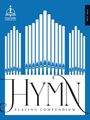 Text oben links: Concordia Publishing House. Groß: HYMN Playing Compendium. Hintergrund: Pfeifenorgel auf blauem Grund.