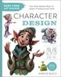 "Debt-Free Art Degree. Character Design. Marco Bucci." Illustrationen von fröhlichen, fantasievollen Figuren.