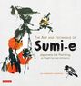 Text: "The Art and Technique of Sumi-e: Japanese Ink Painting as Taught by Ukai Uchiyama" von Kay Morrissey Thompson. 

Beschreibung: Illustration von Sumi-e Kunst mit Blumen und Vögeln in Schwarz und Orange.