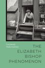 "Thomas Travisano: The Elizabeth Bishop Phenomenon" auf grünem Hintergrund; Frau lehnt aus einem Fenster, Besen und Eimer.