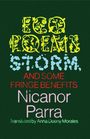 Text: "ECO POEMS, STORM, AND SOME FRINGE BENEFITS, Nicanor Parra, Translated by Anna Deeny Morales." Vielfältige Schriftarten.