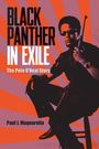 "BLACK PANTHER IN EXILE" und "The Pete O'Neal Story" in großer Schrift vor einem stilisierten Hintergrund.