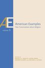 Logo „AE“, Text: „American Examples, New Conversations about Religion, volume 5“. Herausgebernamen unten.