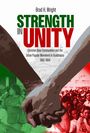 Text: Brad H. Wright, "Strength in Unity", "Christian Base Communities and the Urban Popular Movement in Guadalajara 1965–1994". Illustration: Zwei Hände halten sich fest; im Hintergrund Versammlungen.