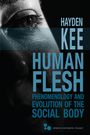 "HAYDEN KEE HUMAN FLESH PHENOMENOLOGY AND EVOLUTION OF THE SOCIAL BODY" zeigt ein stilisiertes Auge in Nahaufnahme.