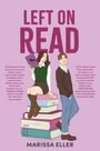 Titel: "LEFT ON READ". Zitate von Danielle Parker und Anna Sortino. Illustration: Zwei Menschen mit Büchern, Frau sitzend.