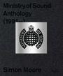 „Ministry of Sound Anthology (1991—)“ und „Simon Moore“ mit einem schwarz-weißen, runden Logo mit Krone.