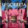 "LEGORRETA MEXICAN ARCHITECTURE". Palmen, rosa Wände, Spiegelung im Wasser, moderner Architekturstil.