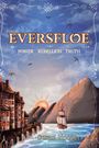 „EVERSFLOE“, „POWER REBELLION TRUTH“, „Susan Hooper“. Ein Segelschiff vor einer Stadt, Berge und Sonnenuntergang.