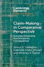 Janice K Gallagher: Claim-Making in Comparative Perspective, Buch