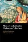 Memory and Affect in Shakespeare's England, Buch