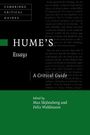"HUME'S Essays: A Critical Guide" oben in weißem Text auf schwarzem Hintergrund. Unten in Grün: Herausgeber: Max Skjönsberg und Felix Waldmann.
