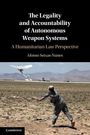 Titel: The Legality and Accountability of Autonomous Weapon Systems. Bild: Person in Militärkleidung wirft Drohne.