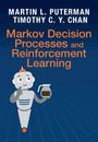 Der Text "Markov Decision Processes and Reinforcement Learning" steht über einem Cartoon-Roboter mit Kaffeekanne.