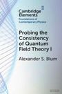 Alexander S. Blum: Probing the Consistency of Quantum Field Theory I: Volume 1, Buch